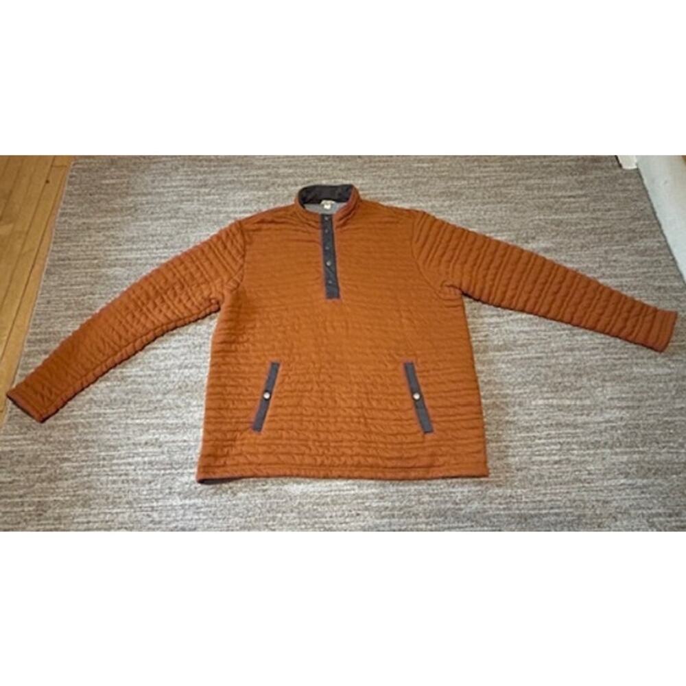 DULUTH TRADING COMPANY Men's Flintlock 1/4 Orange Snap Popover Size 2XL